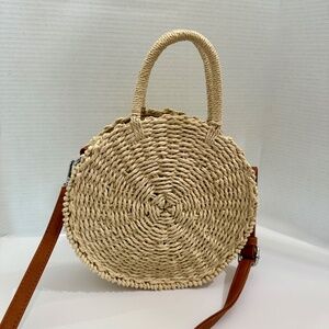 MMS Round Straw Crossbody Bag – Boho Summer Style